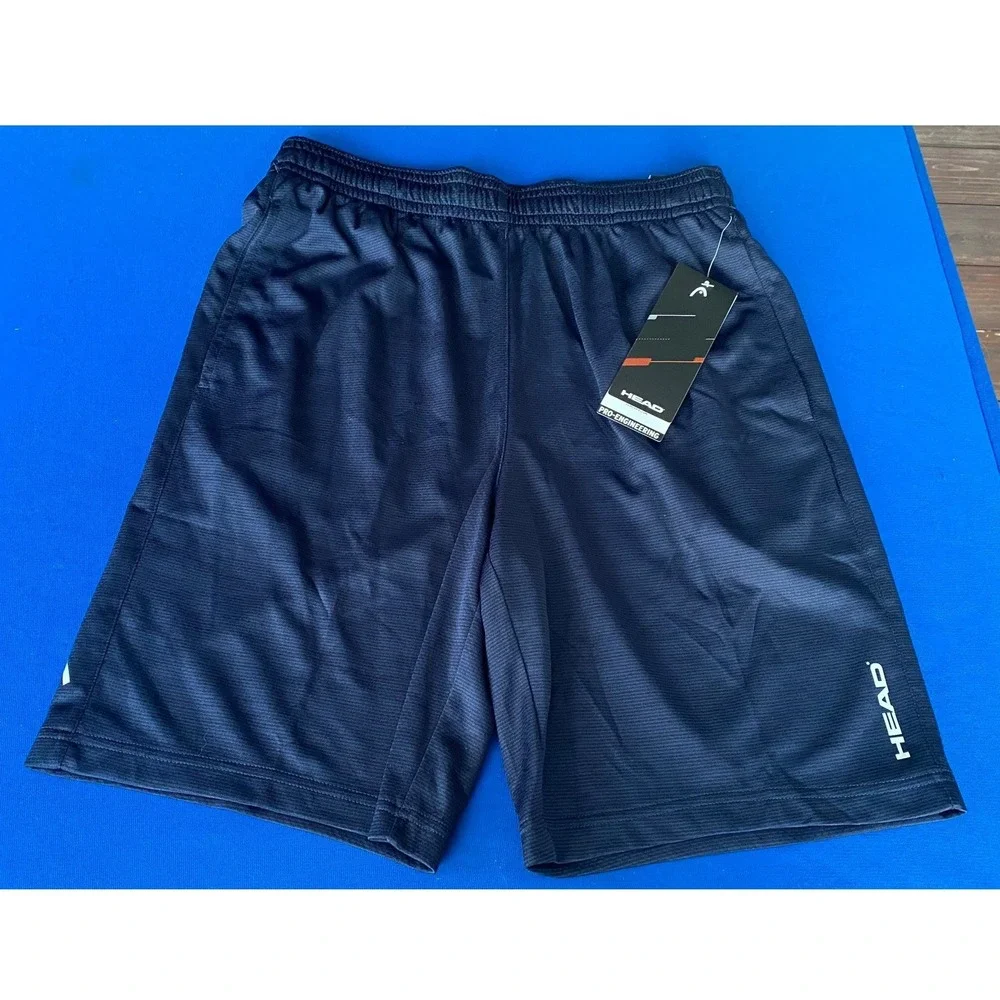 HEAD Mens Performance Athletic Shorts Navy Heather Size Small NWT HEM203SH02017